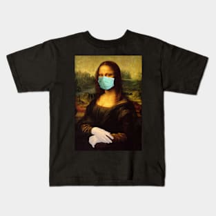 Covid Mona Lisa Kids T-Shirt